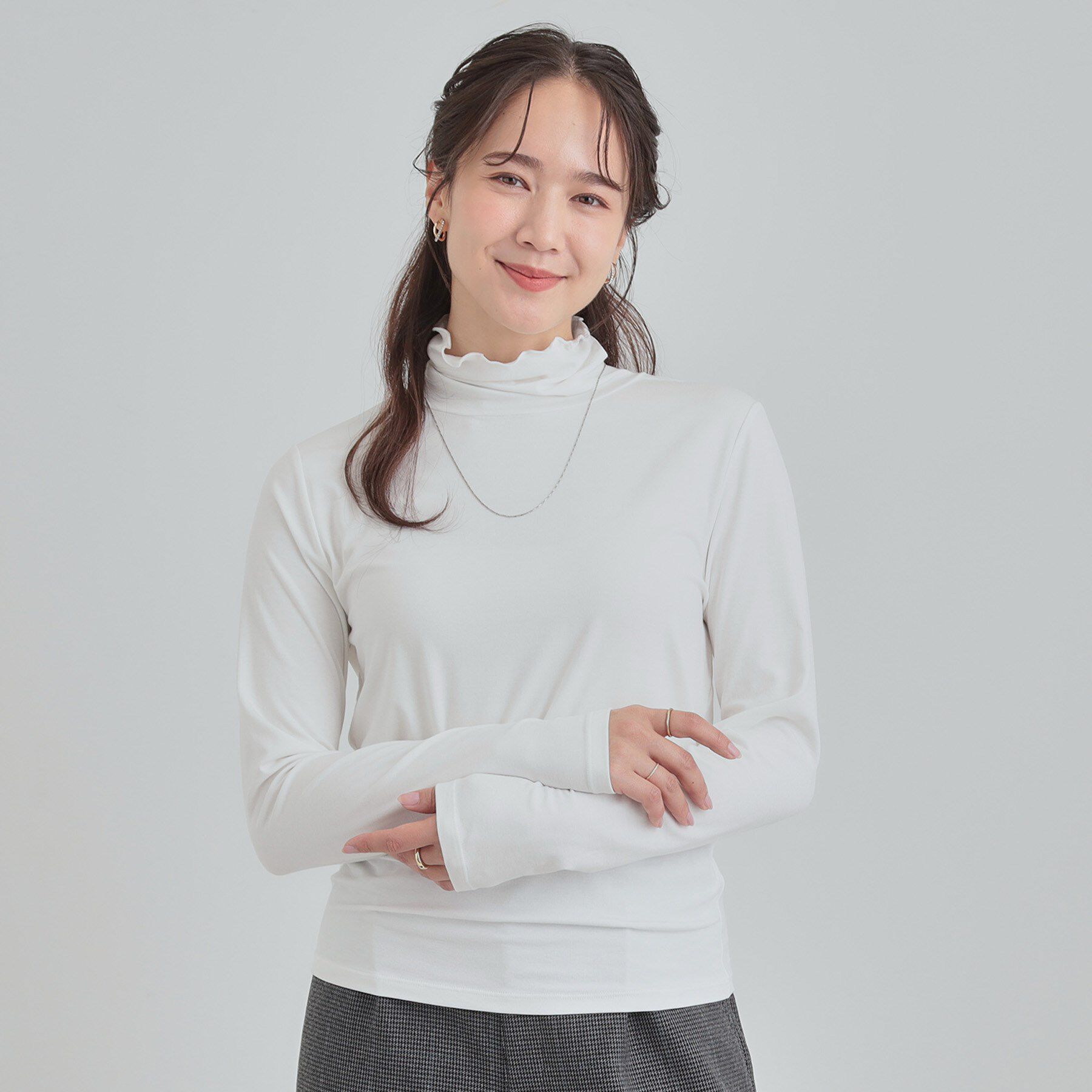 SHOO･LA･RUE「【あったか/S-LL】秋冬の救世主 タートルネックインナー」|Tシャツ・カットソー|