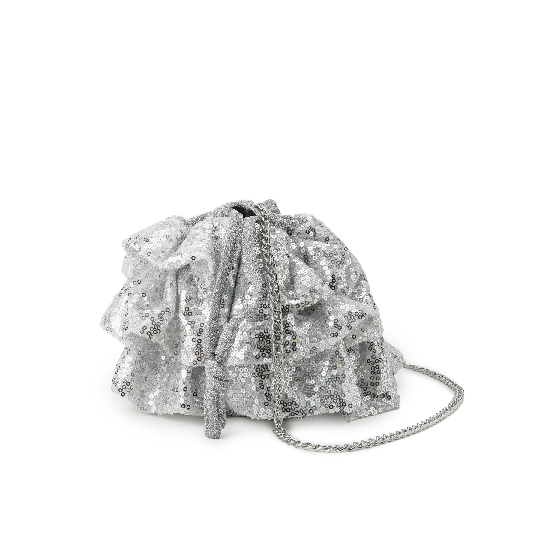 SHOO･LA･RUE「スパンコールフリル巾着ショルダーバッグ」|ショルダー・メッセンジャー|