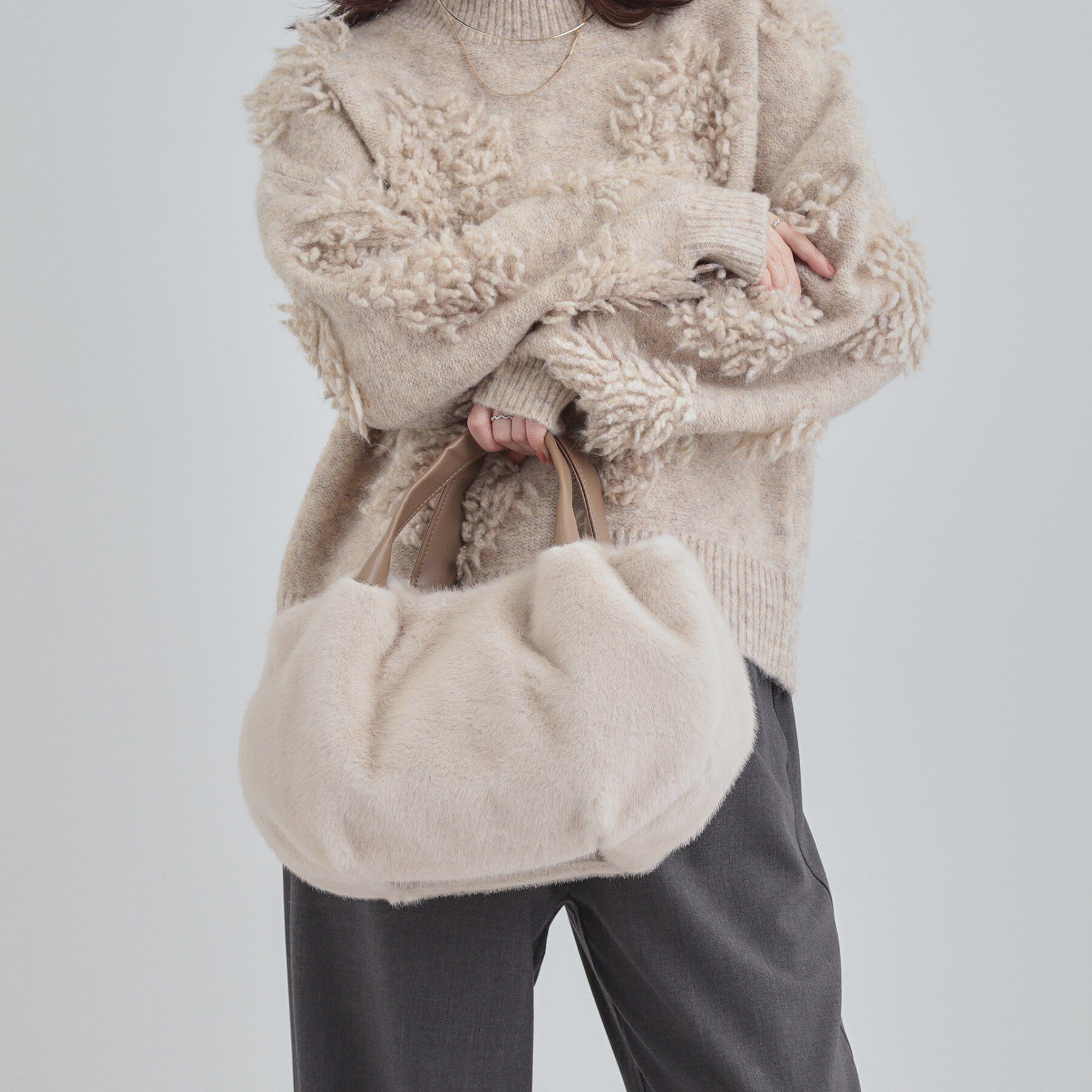 SHOO･LA･RUE「ファー2層2WAYトートバッグ」|トートバッグ|