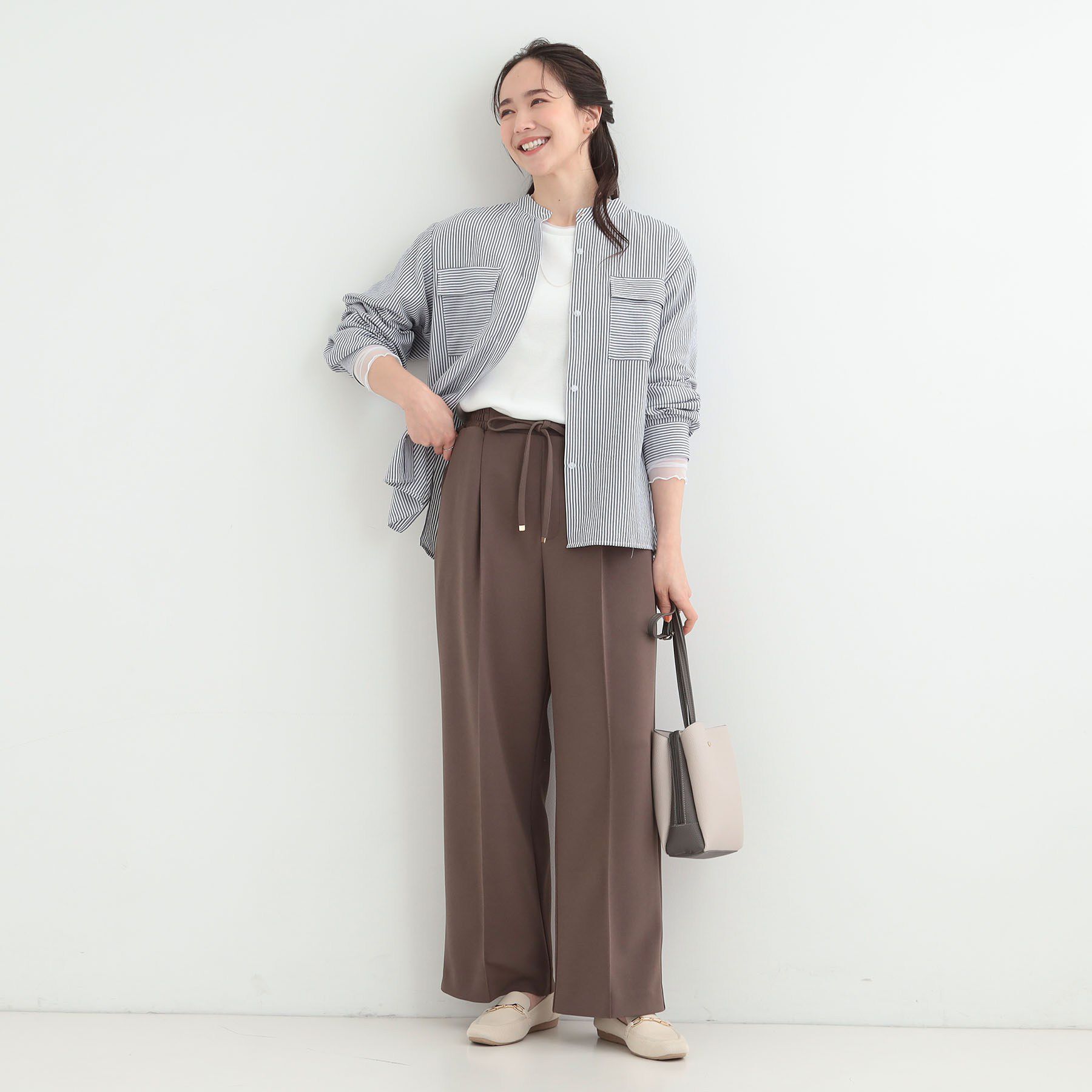 SHOO･LA･RUE「【S-LL】レイヤードスタイルに チュール切替ロンT」|Tシャツ・カットソー|