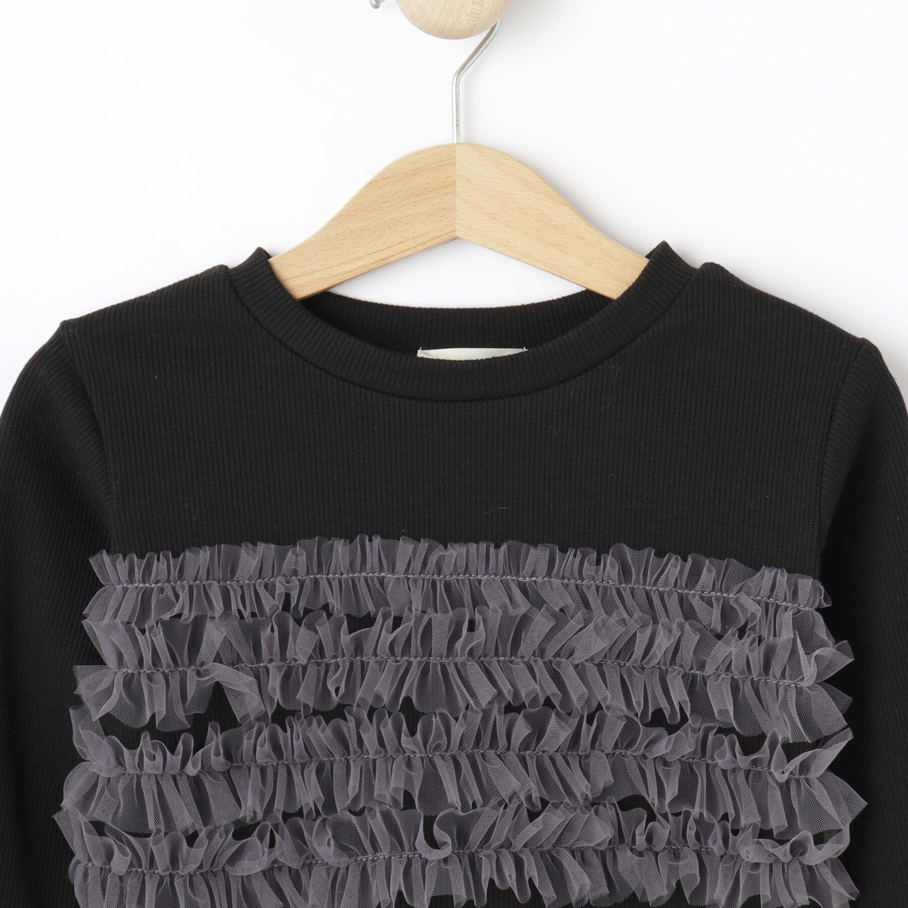 SHOO･LA･RUE「【110-150cm】チュールビスチェ風リブトップス」|Tシャツ・カットソー|