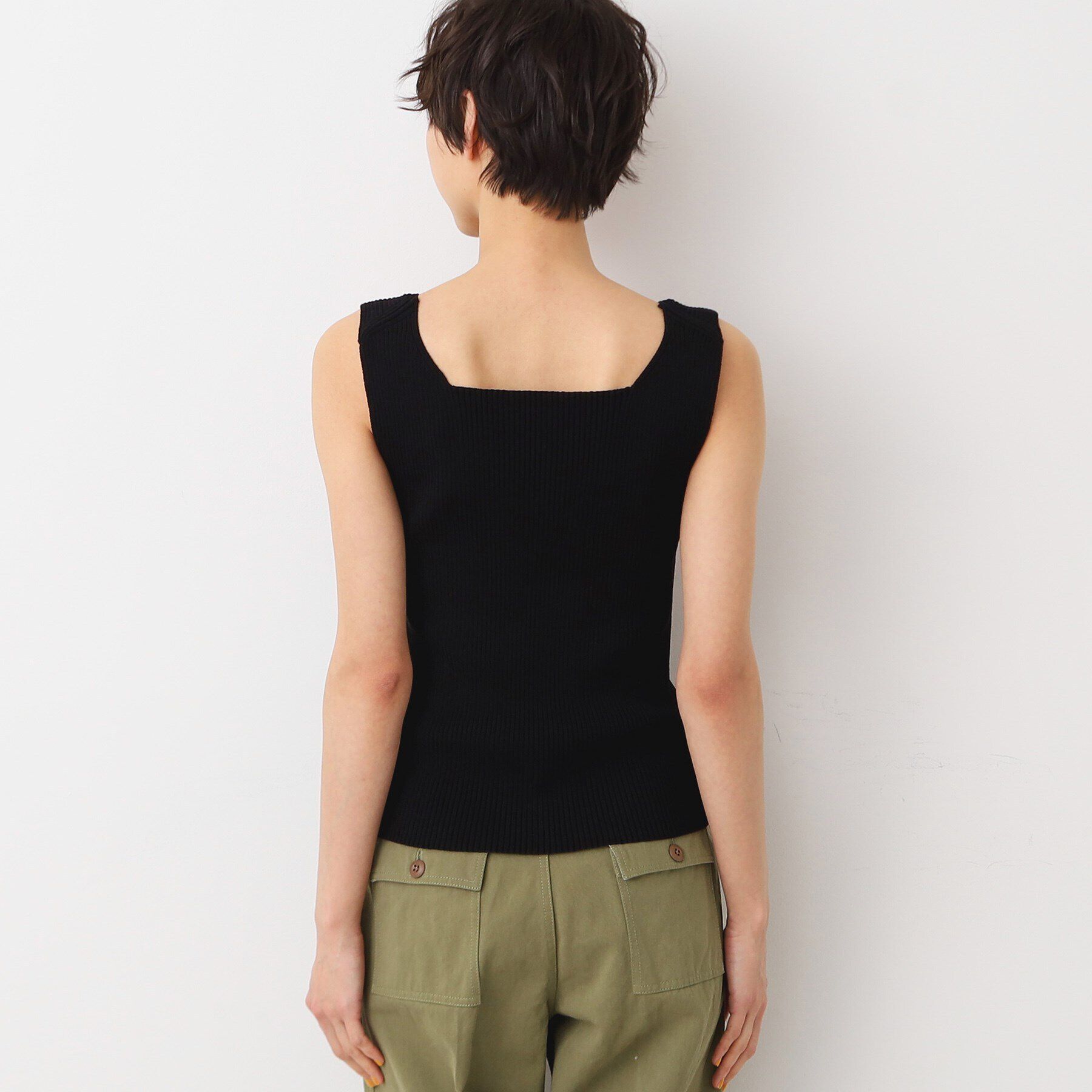 Dessin「【洗える】ニットリブタンクトップ」|キャミソール|