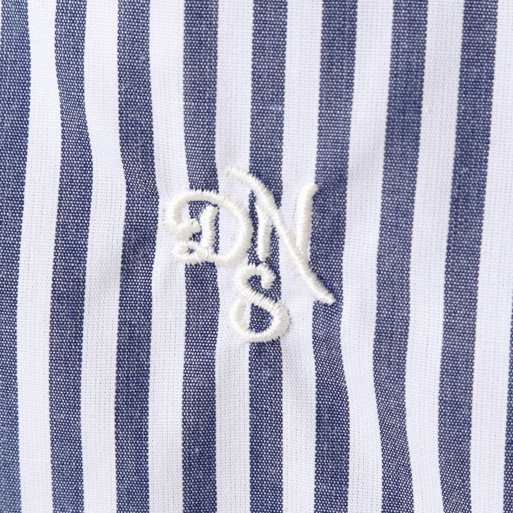 Dessin「【洗える】ロゴ刺繍入りストライプオーバーシャツ」|シャツ・ブラウス|