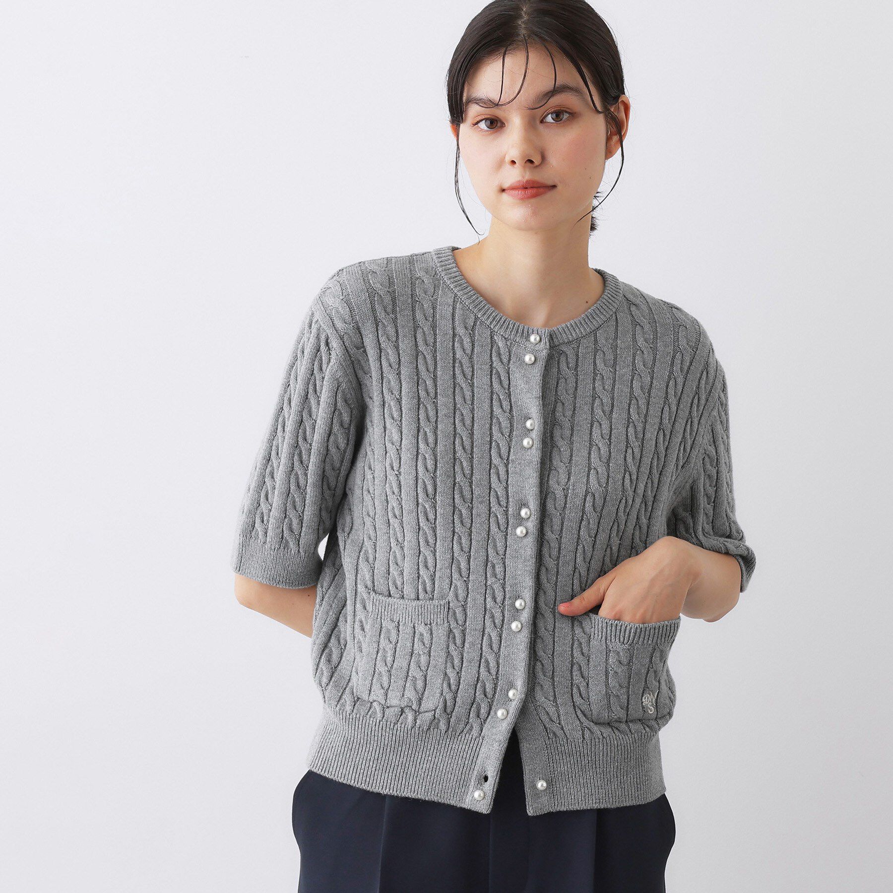 Dessin「ケーブルカーディガン」|カーディガン|グレー(012)
