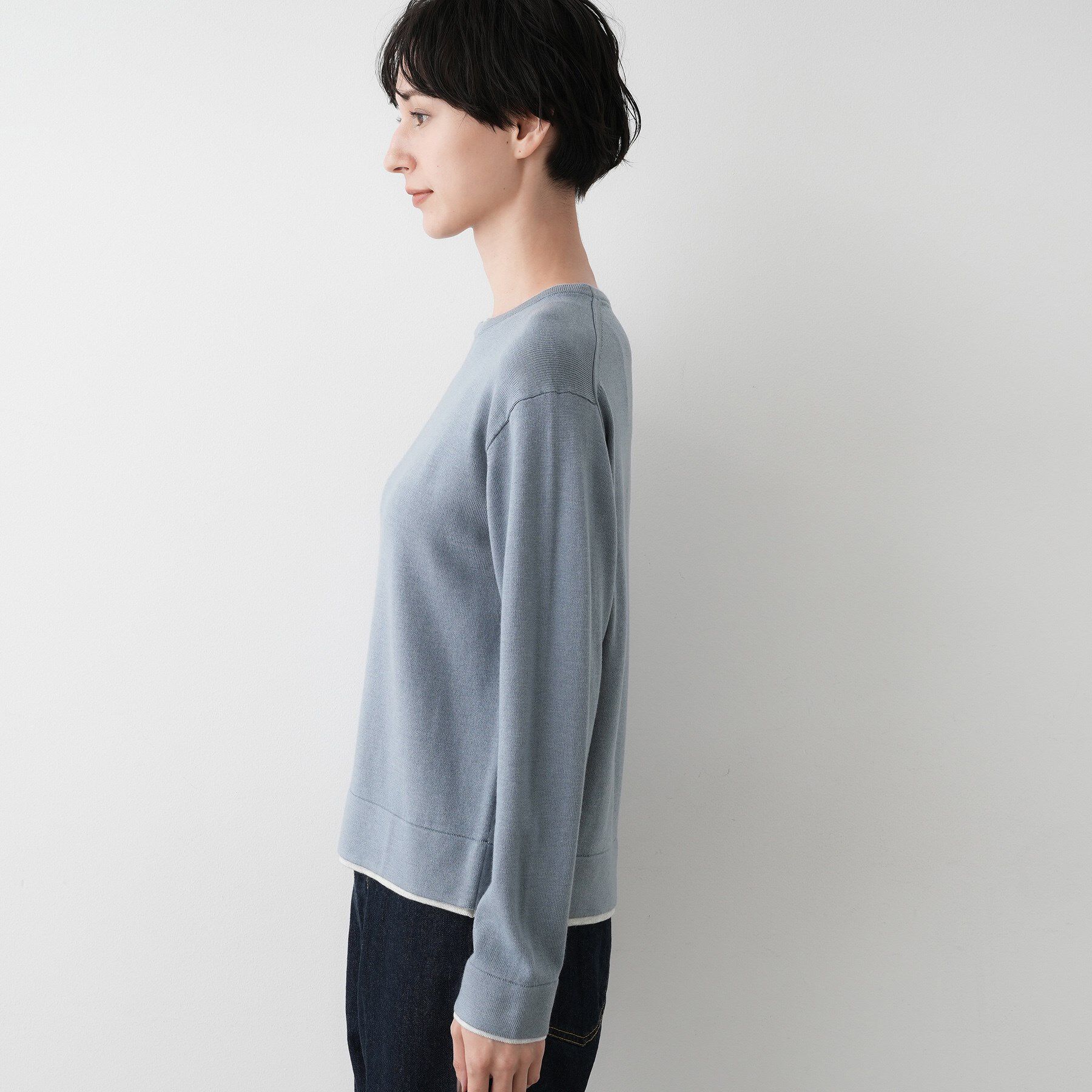 Dessin「【ユニセックス/洗える】バイカラーニット」|ニット・セーター|