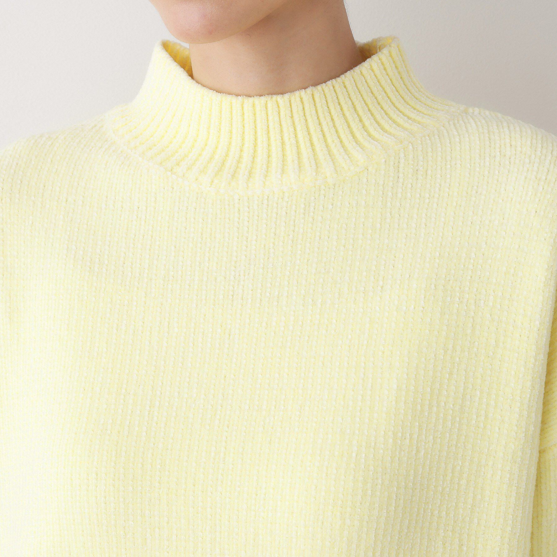 Dessin「【洗える】ハイネックベロアモールニット」|ニット・セーター|