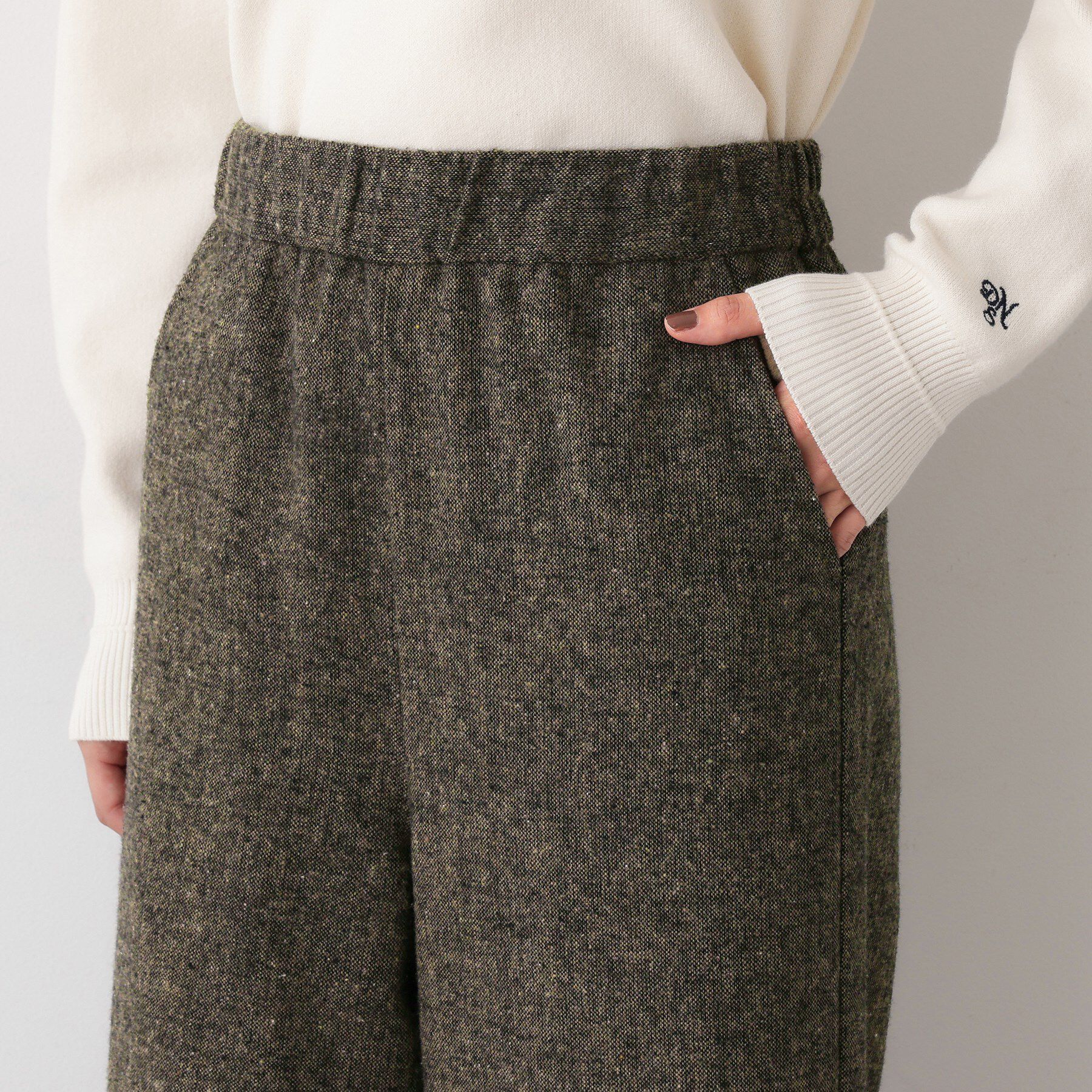 Dessin「【洗える/後ろゴム】ツイードワイドパンツ」|その他|