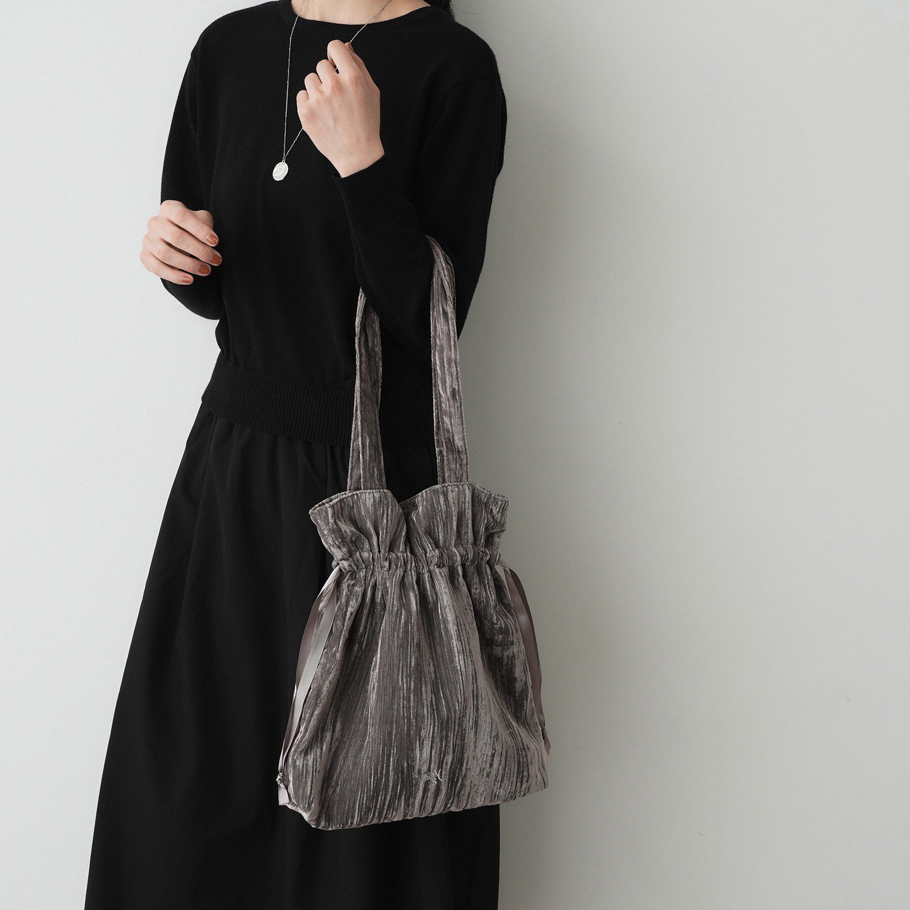 Dessin「2WAYベロアトートバッグ」|トートバッグ|グレー(012)