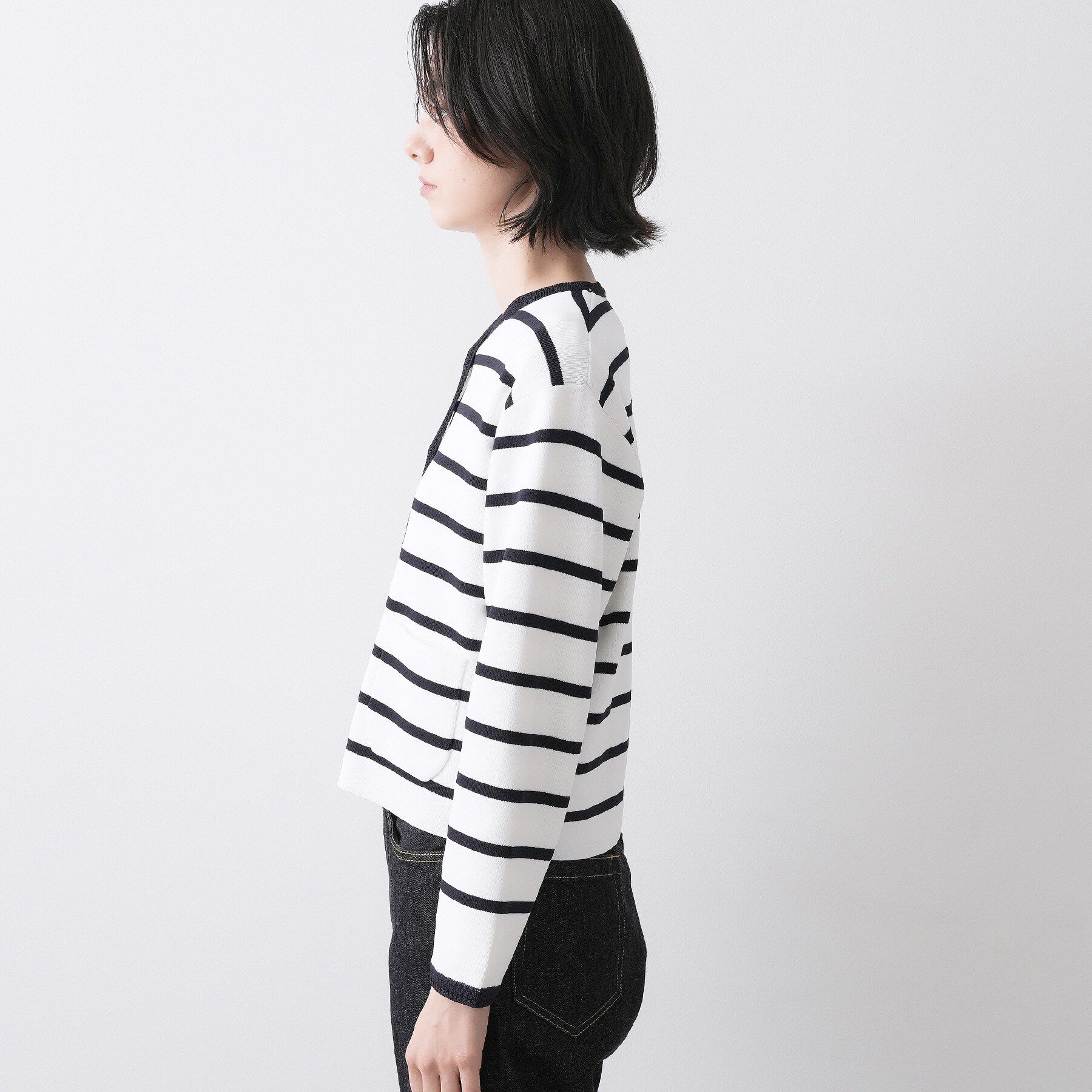 Dessin「【UVカット/洗える】ジャケットライクニットカーディガン」|カーディガン|