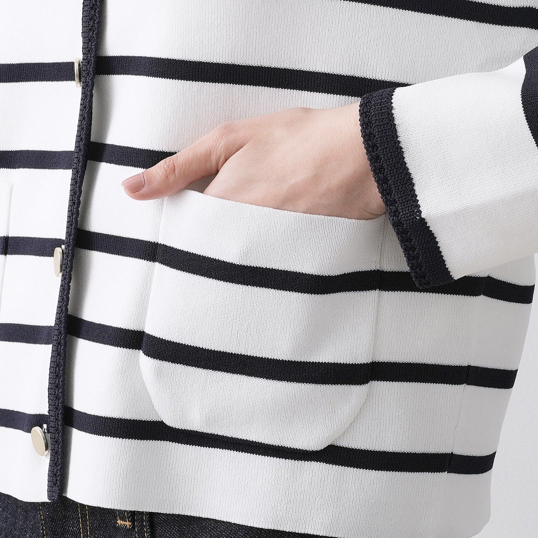 Dessin「【UVカット/洗える】ジャケットライクニットカーディガン」|カーディガン|