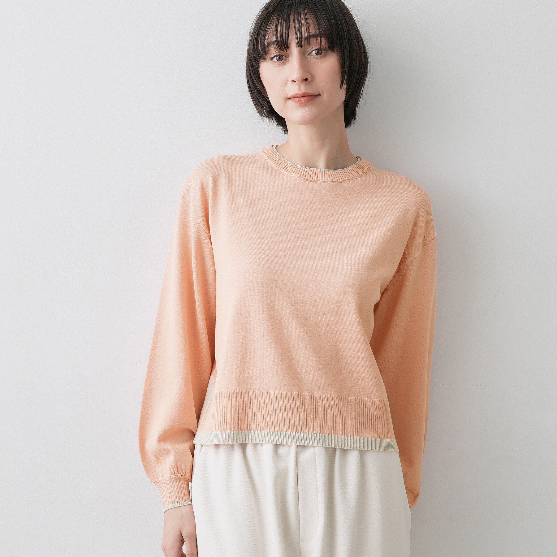 Dessin「【洗える】バイカラーデザインニット」|ニット・セーター|