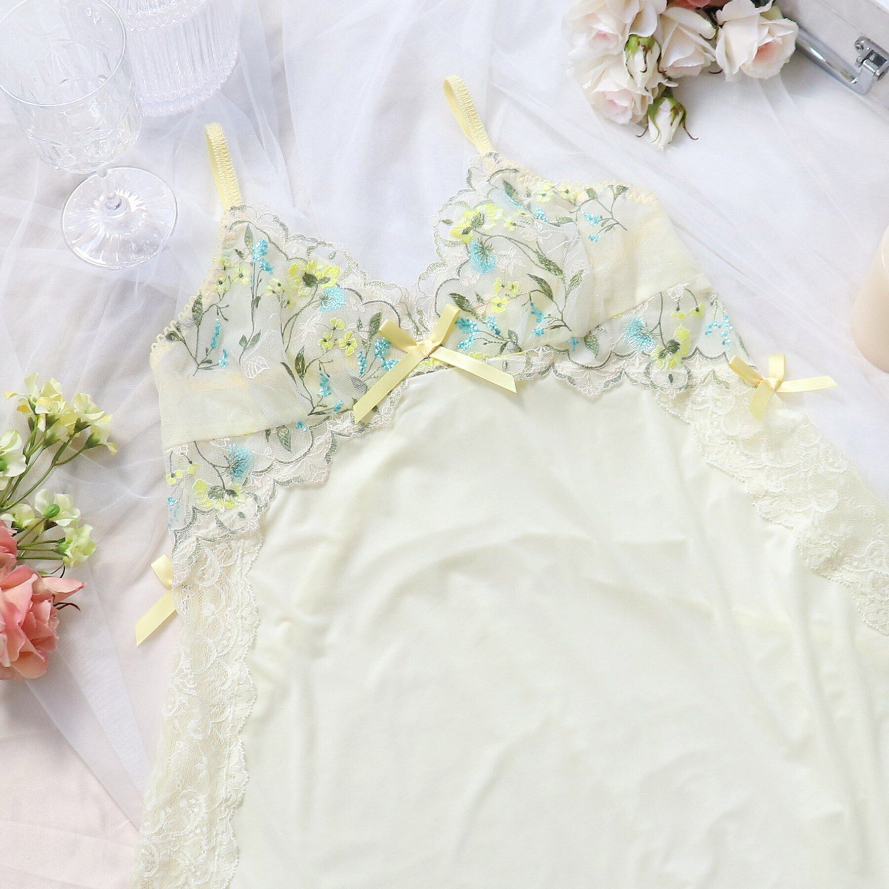 Risa Magli「アンジュ スリップ」|キャミソール|イエロー(030)