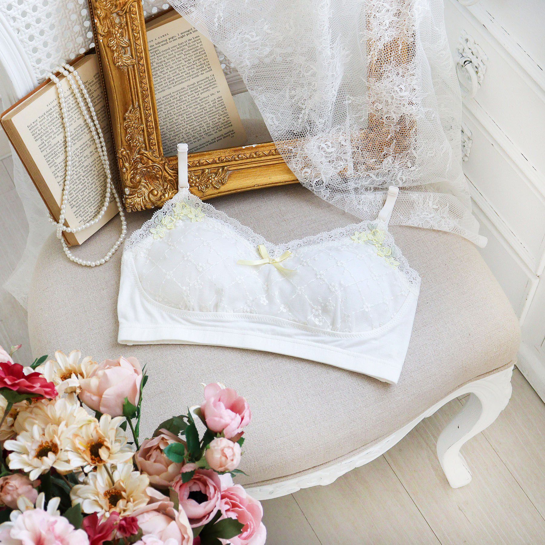 Risa Magli「ジニー おやすみブラ」|インナー|アイボリー(004)