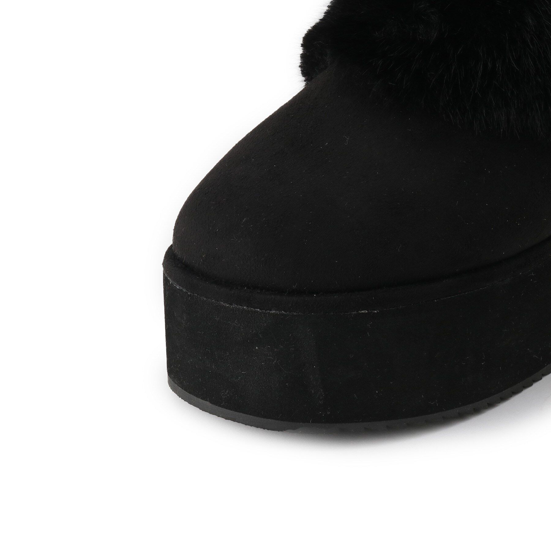 ESPERANZA「【EC先行販売】フェイクファー付き2WAYムートン調ブーツ」|ショートブーツ|