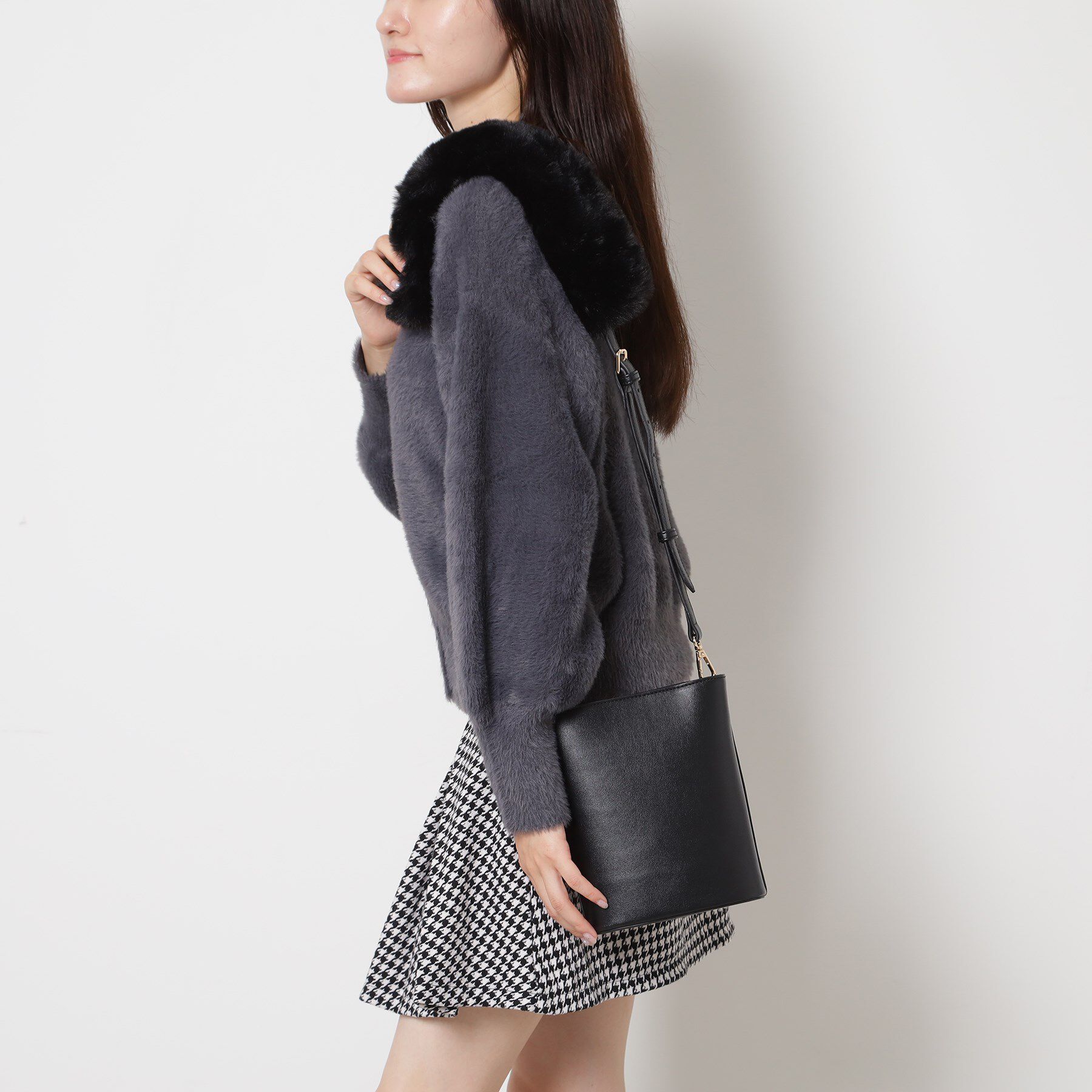 ESPERANZA「フェイクファーハンドル3WAYミニショルダーバッグ」|ショルダー・メッセンジャー|