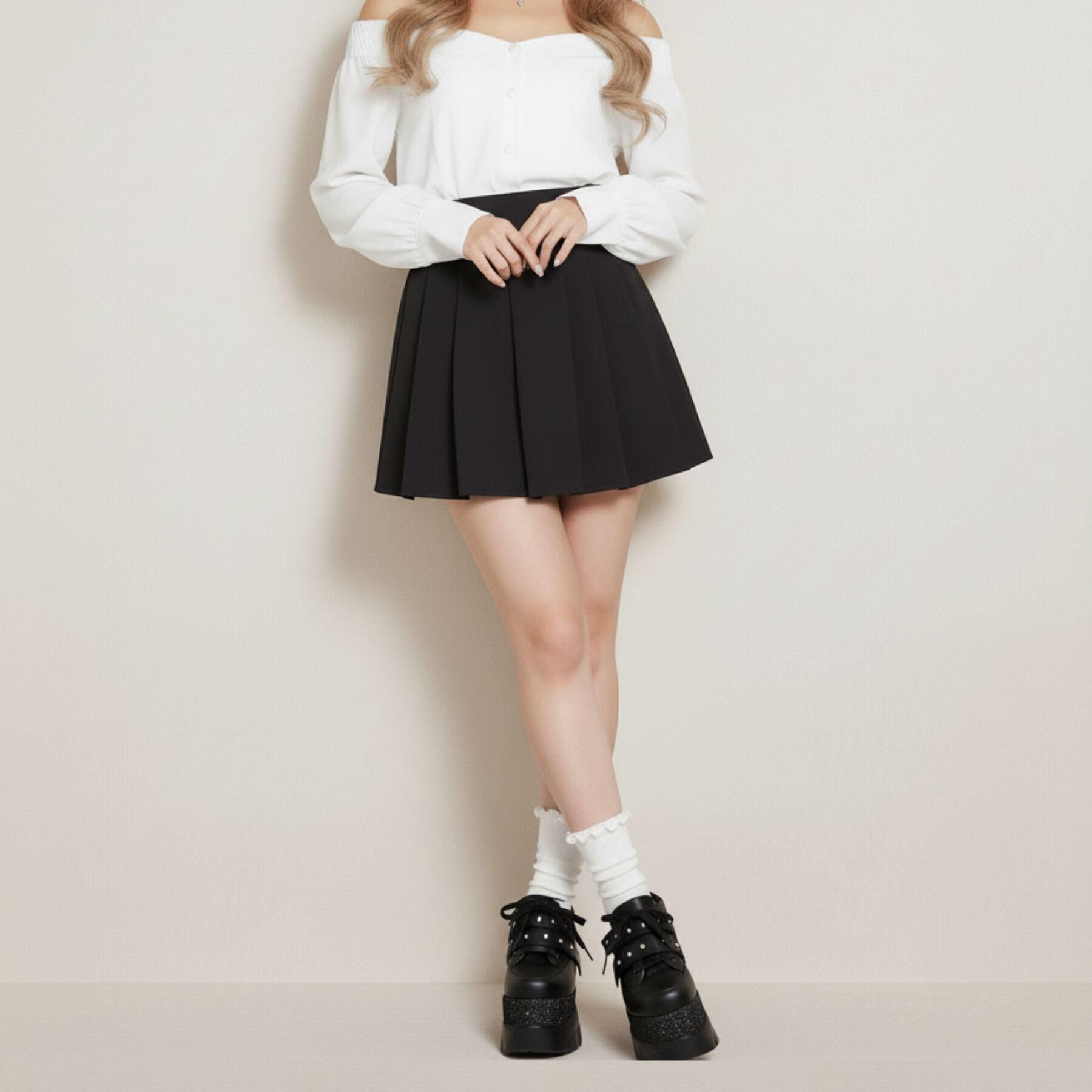 ESPERANZA「ラインストーンスタッズ厚底スニーカー」|スニーカー|