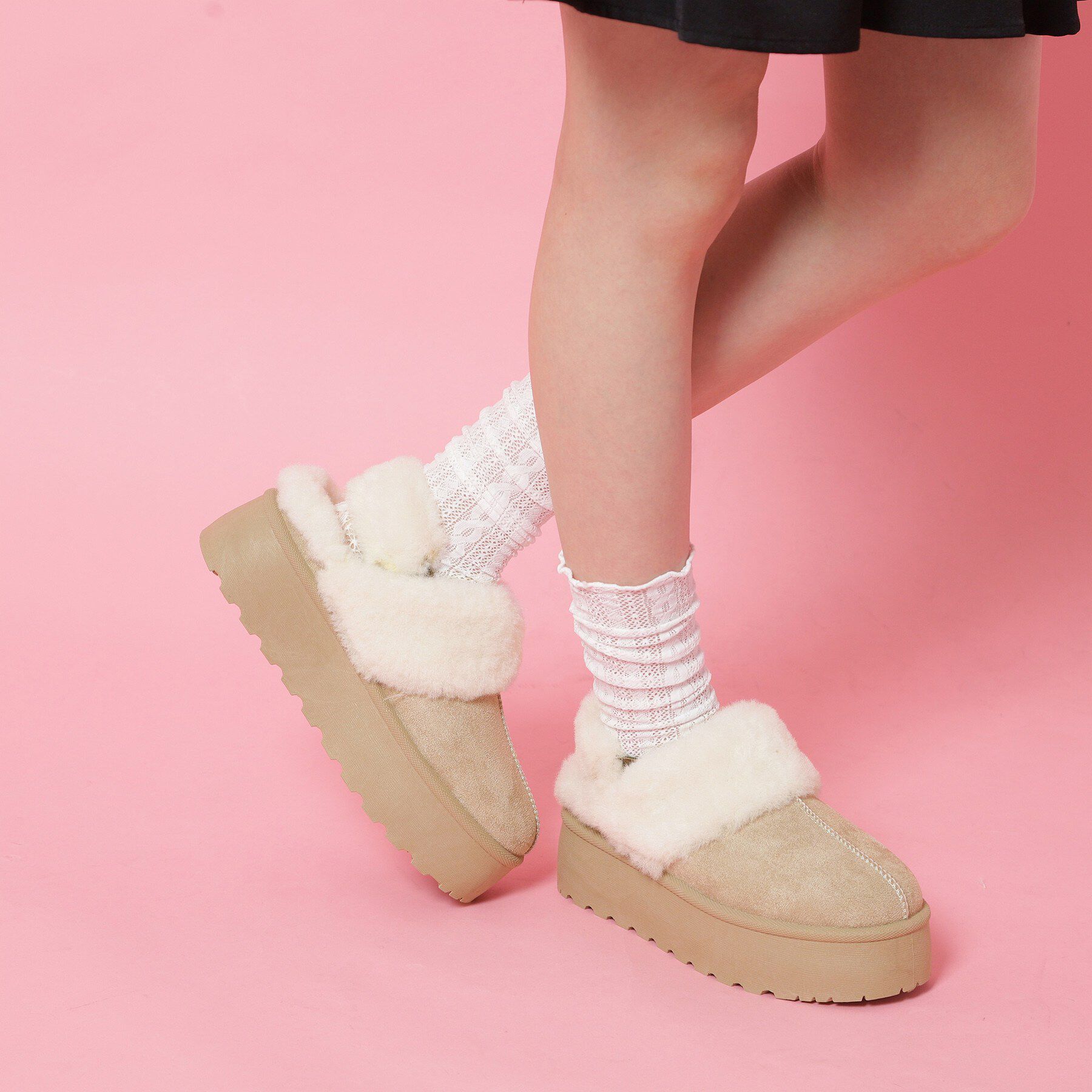 csT&P「フェイクムートンサボ　ベルト取り外し可」|サンダル|