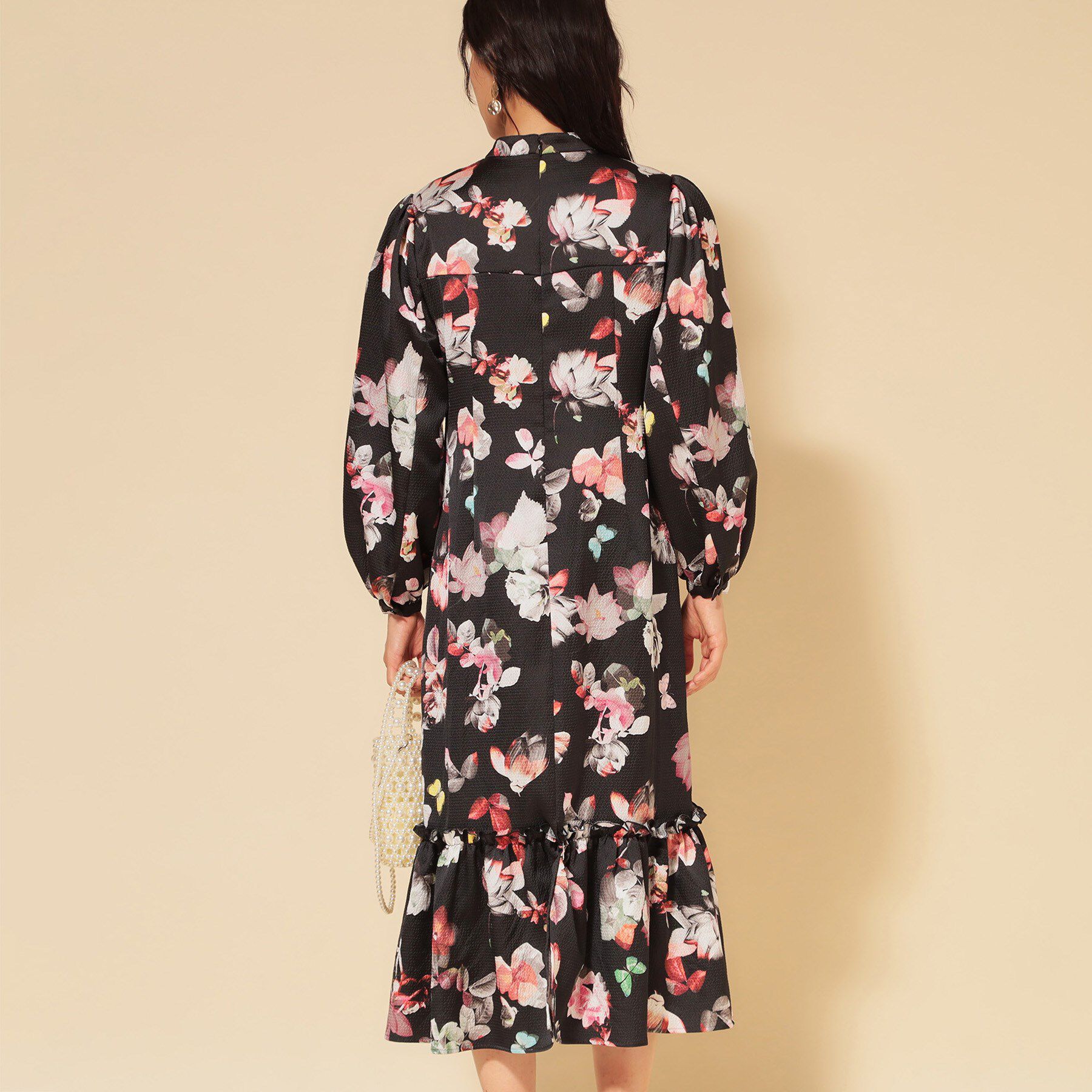 SunaUna「【COLLECTION LINE】チャイナ花柄ワンピース」|ワンピース|