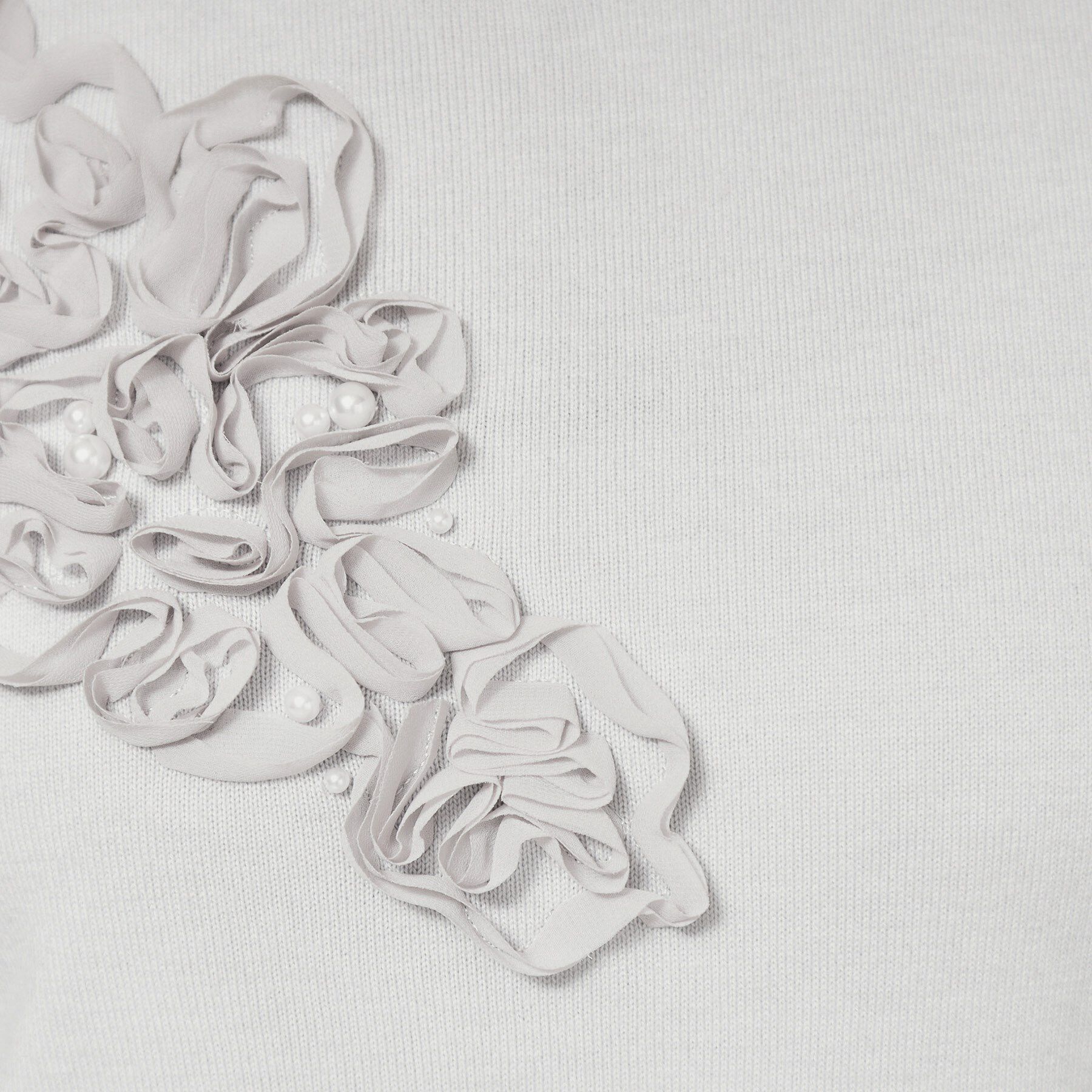 SunaUna「【SS～Lサイズ展開／チュール刺繍】クラフトニット」|ニット・セーター|