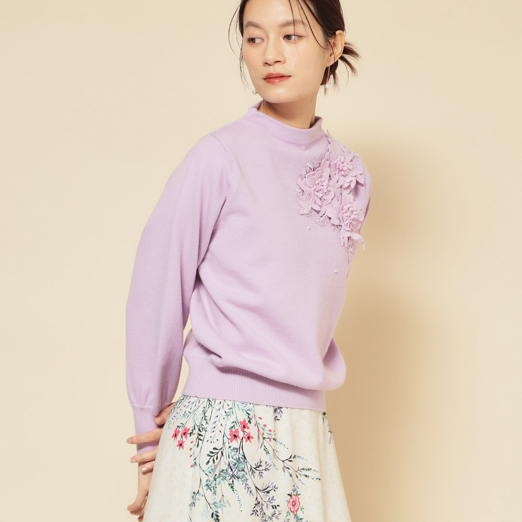 SunaUna「【洗える】ケミカルレースニット」|ニット・セーター|