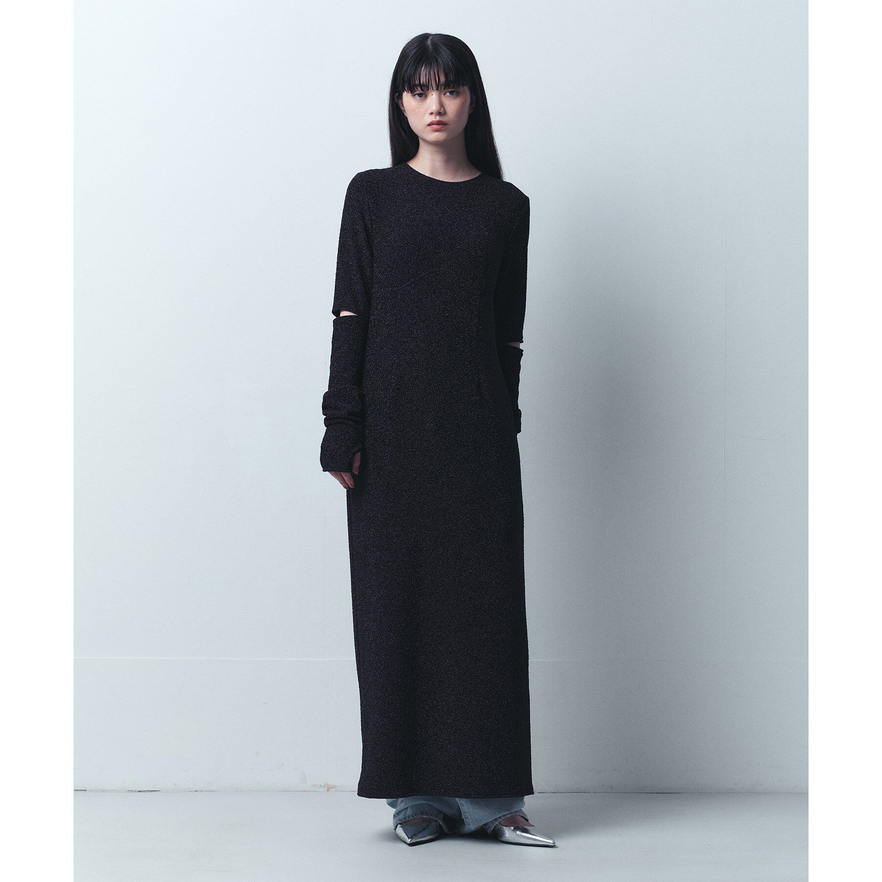 CODE A「open back lame dress」|ワンピース|
