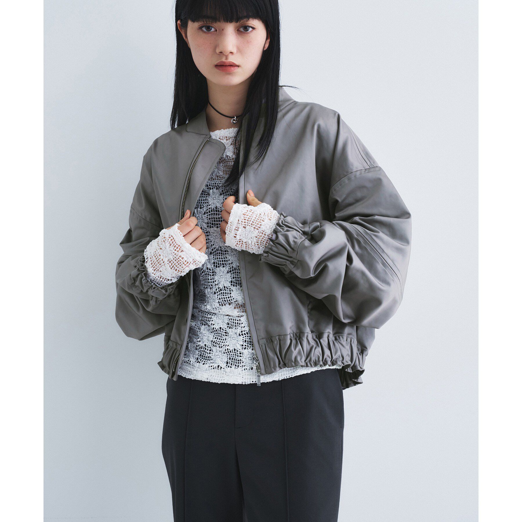 CODE A「satin bomber jacket」|ブルゾン・スタジャン|