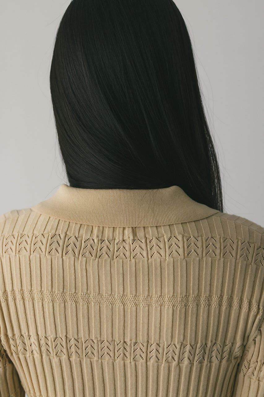 STYLEMIXER「アイレットリブニットポロ」|ニット・セーター|