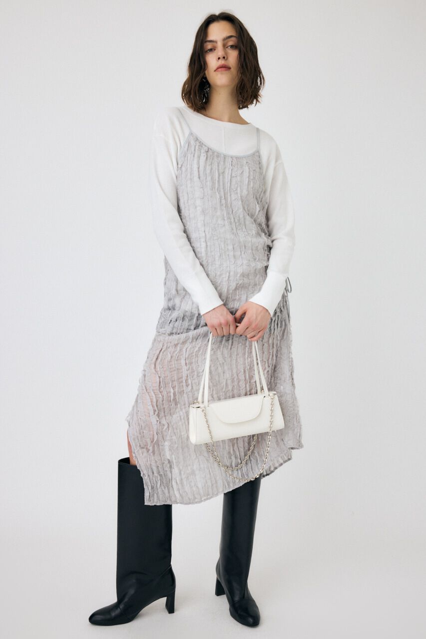 MOUSSY「SHEER FRILL キャミドレス」|ワンピース|