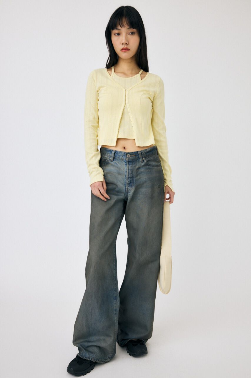 MOUSSY「LAYERED 2WAY カーディガン」|Tシャツ・カットソー|