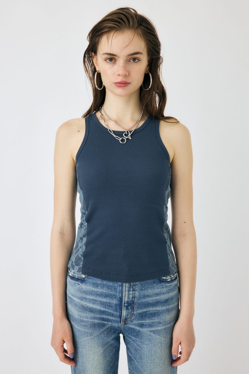 MOUSSY「LACE DOCKING タンクトップ」|タンクトップ|