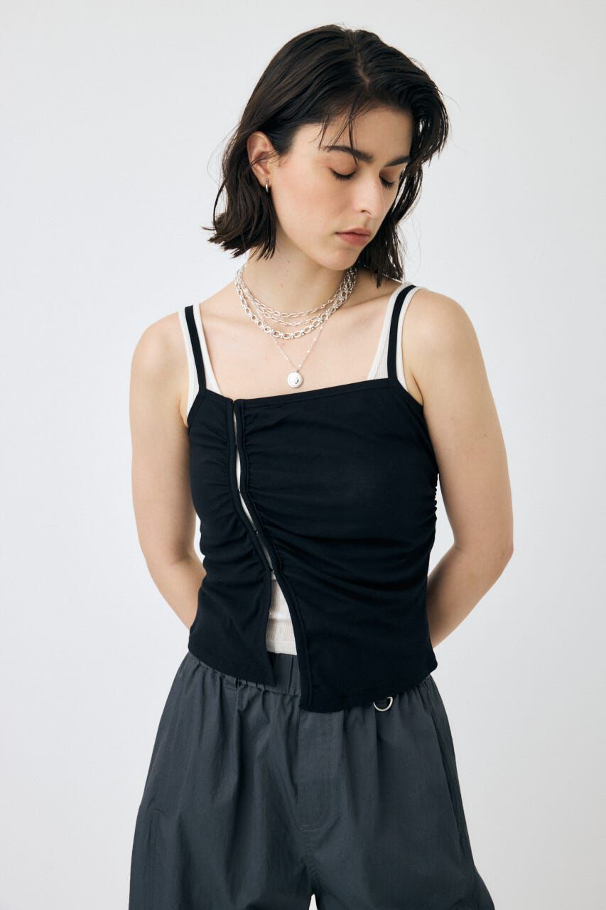MOUSSY「DOUBLE LAYERED SHEER タンク」|タンクトップ|