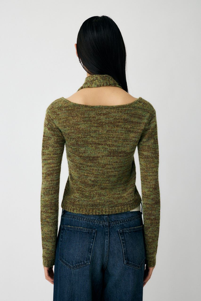 MOUSSY「MIX YARN KNIT トップス」|ニット・セーター|