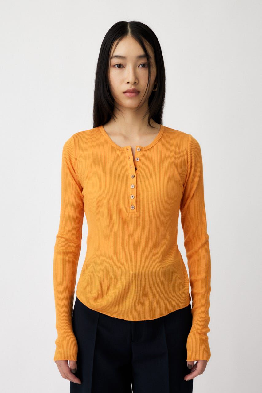 MOUSSY「HENRY NECK LONG SLEEVE Ｔシャツ」|Tシャツ・カットソー|