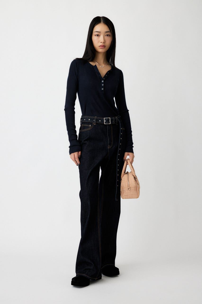 MOUSSY「HENRY NECK LONG SLEEVE Ｔシャツ」|Tシャツ・カットソー|