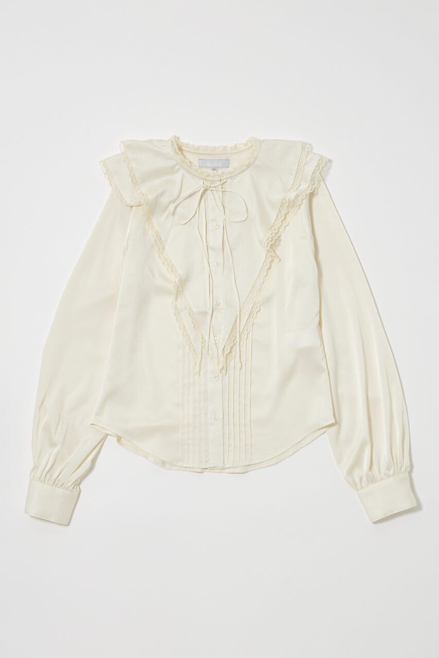 MOUSSY「DRAPE COLLAR ブラウス」|シャツ・ブラウス|