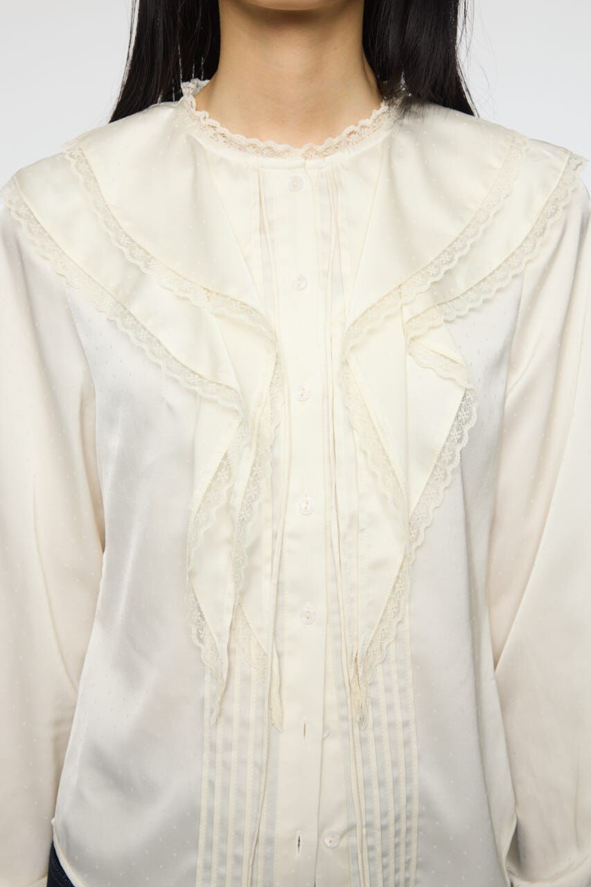 MOUSSY「DRAPE COLLAR ブラウス」|シャツ・ブラウス|