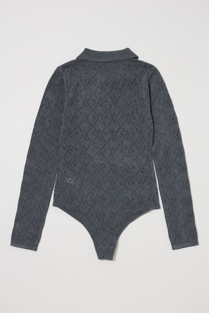 MOUSSY「EYELET KNIT ボディスーツ」|ニット・セーター|
