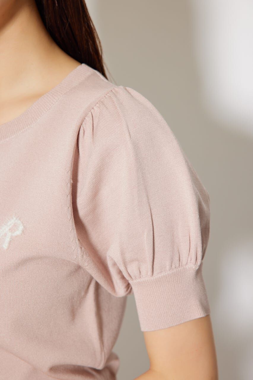 rienda「ジャガードロゴニットトップス」|ニット・セーター|