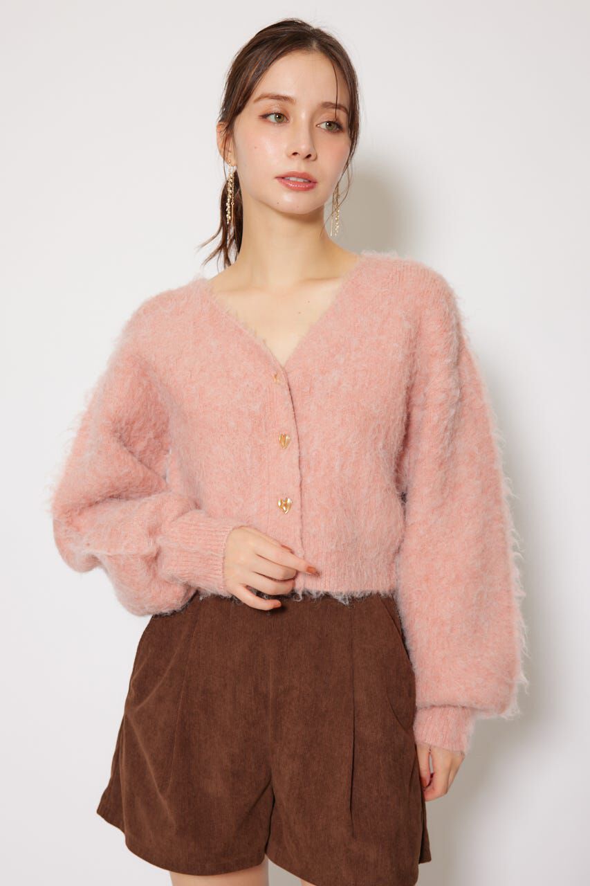 rienda「W faceシャギーニットカーディガン」|カーディガン|PNK