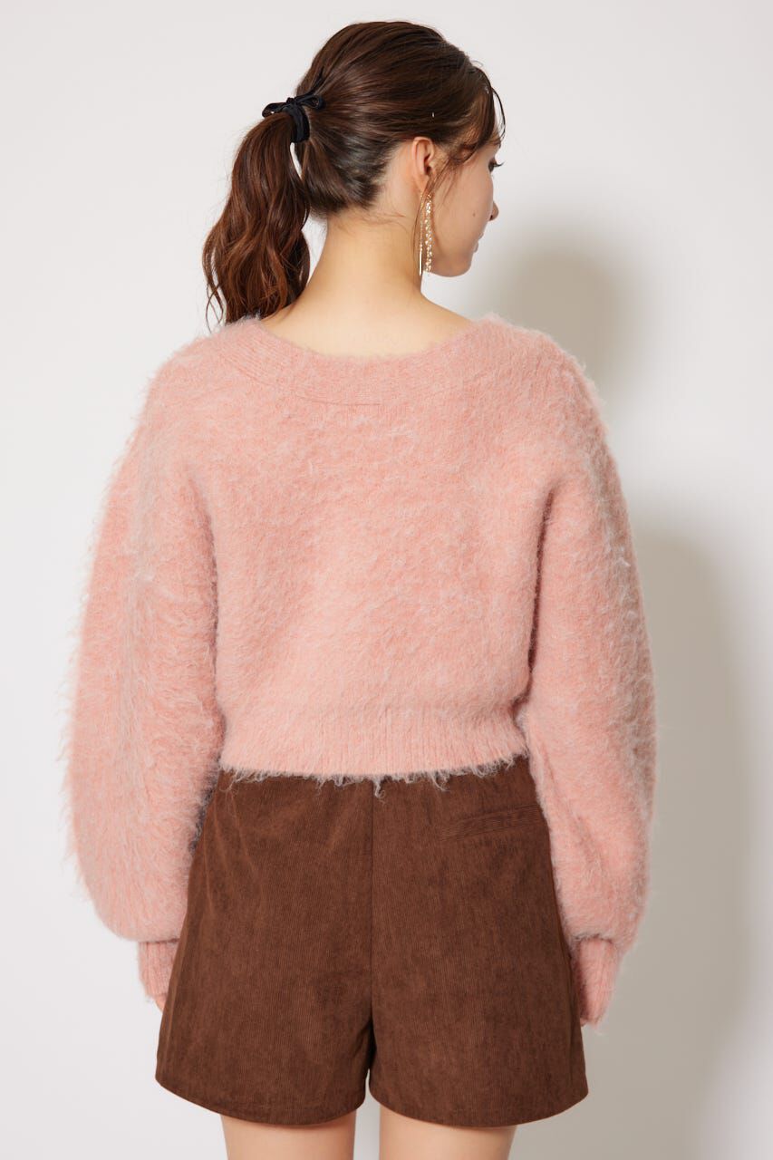 rienda「W faceシャギーニットカーディガン」|カーディガン|