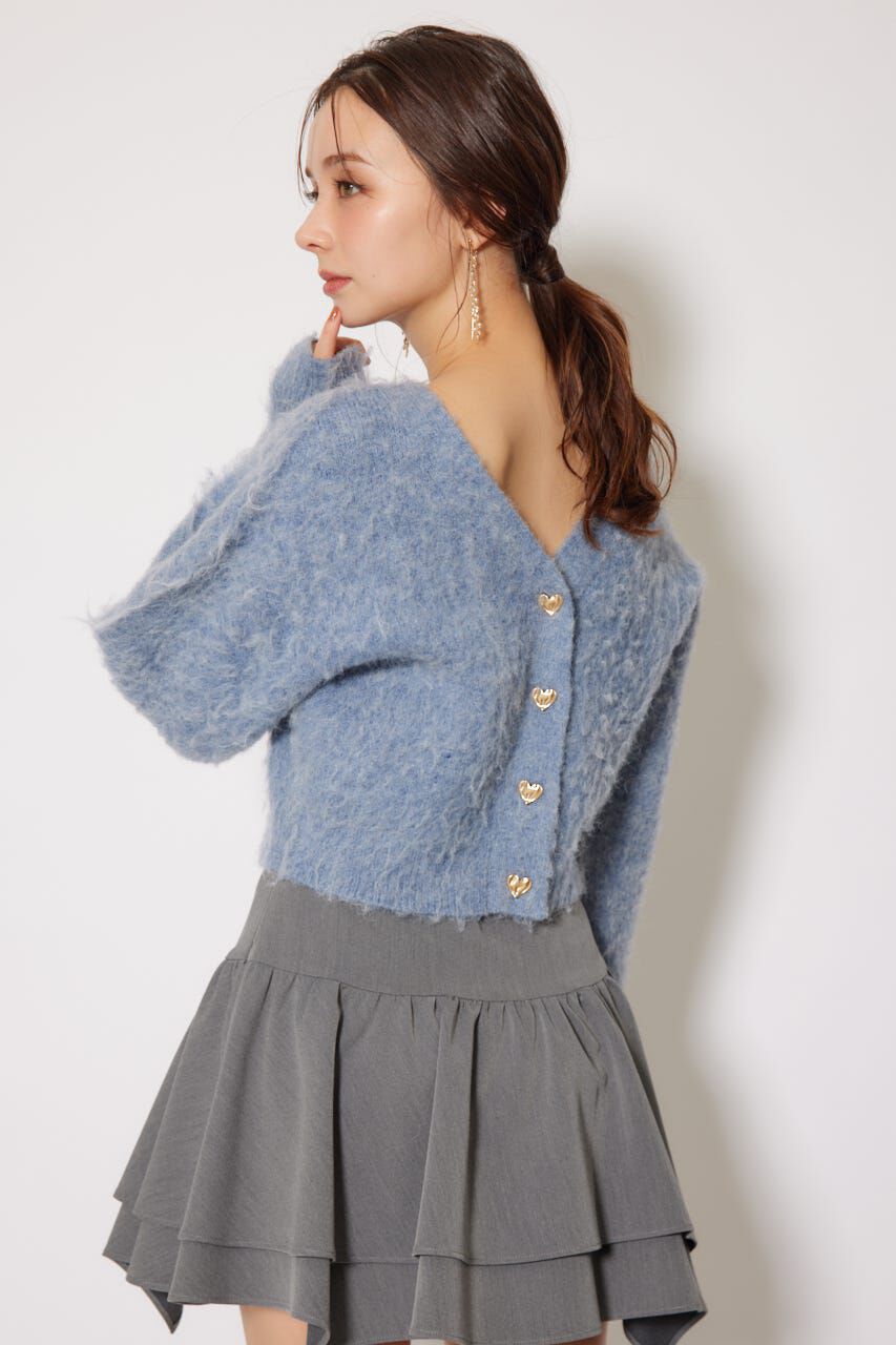 rienda「W faceシャギーニットカーディガン」|カーディガン|