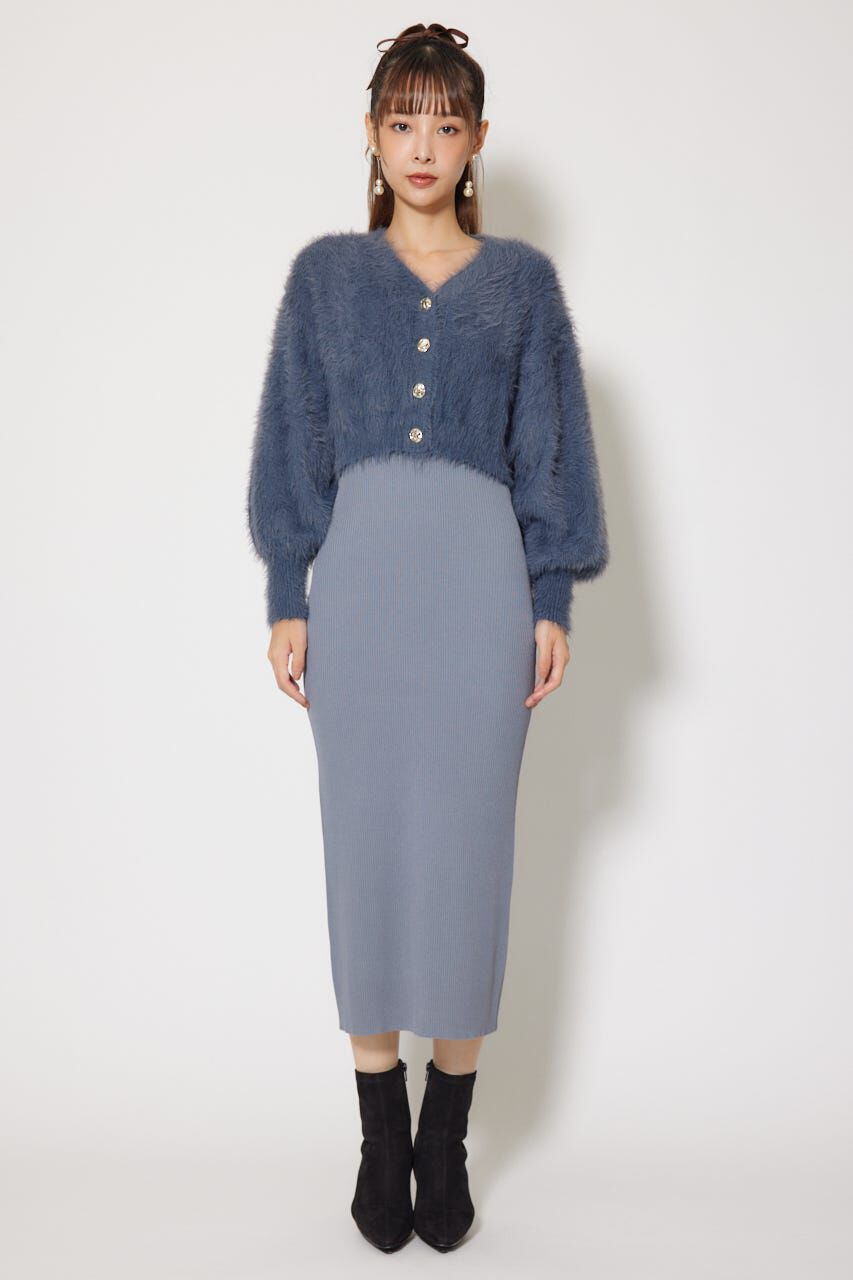 rienda「シャギーカーデセットワンピース」|ワンピース|