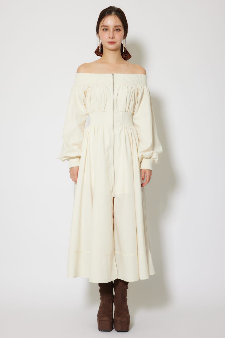 rienda「MA-1オフショルロングスリーブワンピース」|ワンピース|