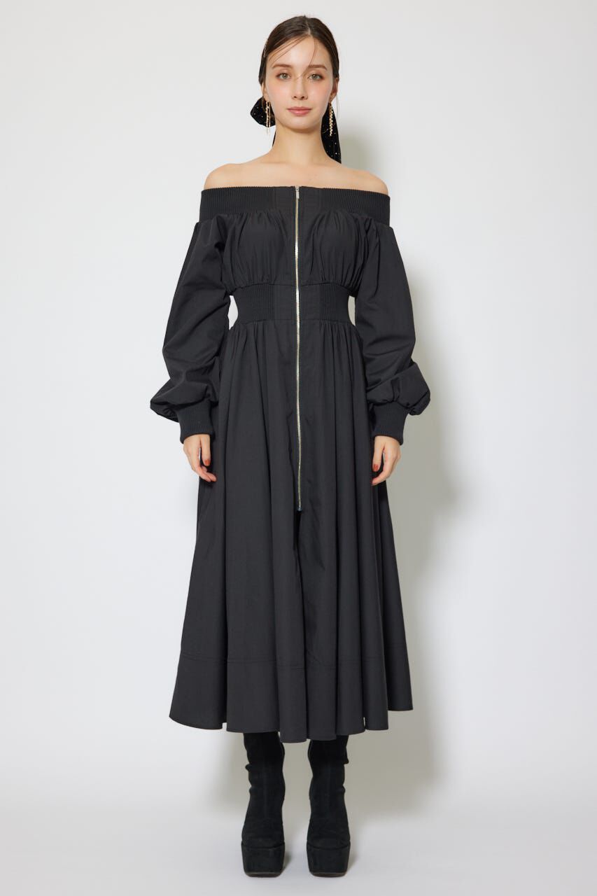 rienda「MA-1オフショルロングスリーブワンピース」|ワンピース|