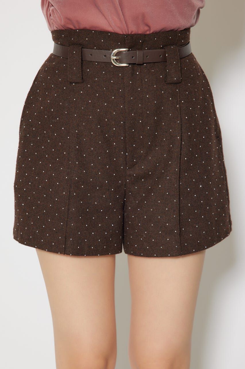 rienda「ベルト付きピンタックショートパンツ」|その他|