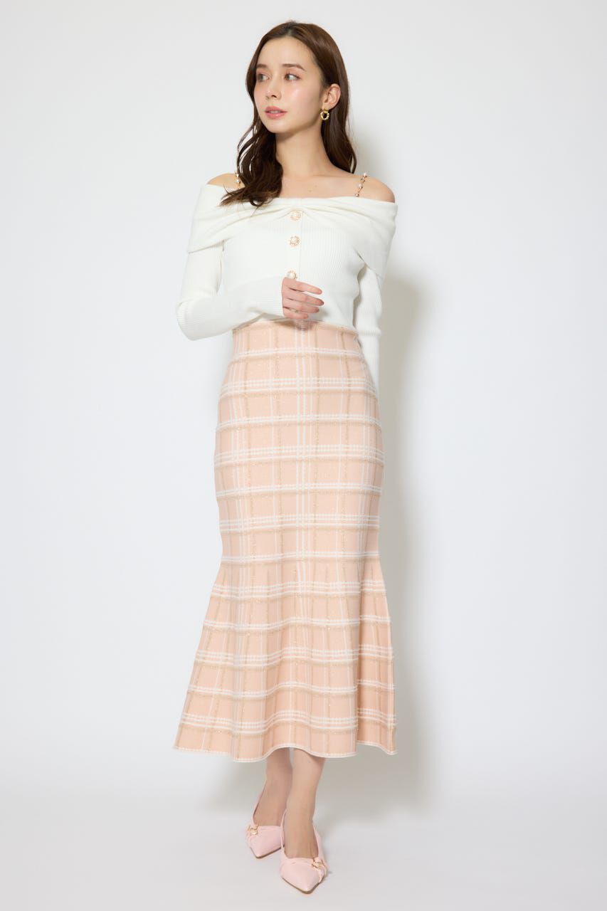 rienda「リボンデザインツイードニットワンピース」|ワンピース|