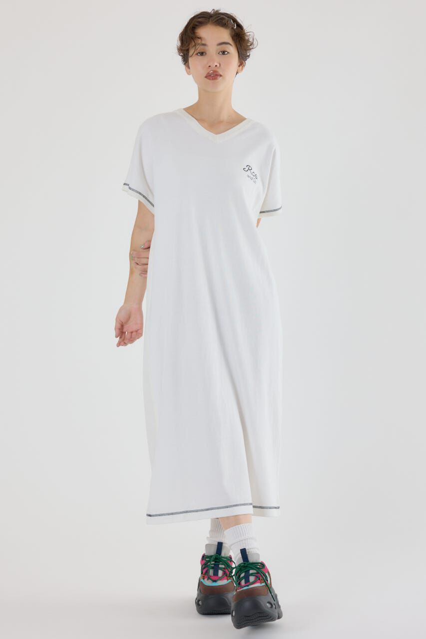 RODEO CROWNS「配色ステッチニットコンビワンピース」|ワンピース|