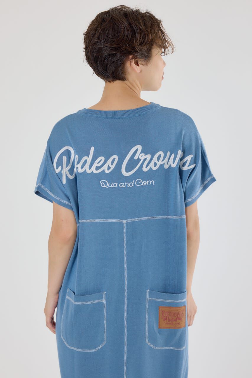 RODEO CROWNS「配色ステッチニットコンビワンピース」|ワンピース|