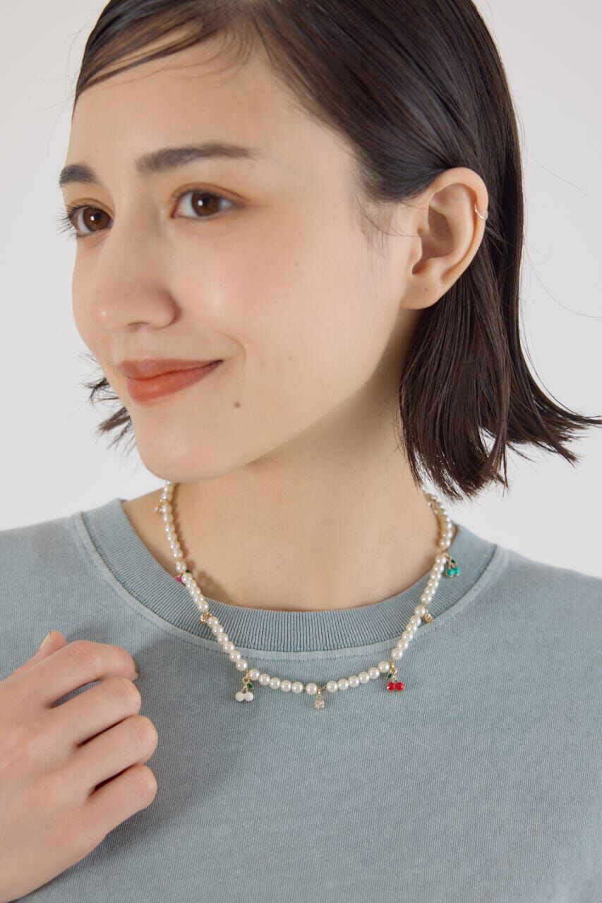 RODEO CROWNS「サクランボフェイクパールネックレス」|ネックレス|