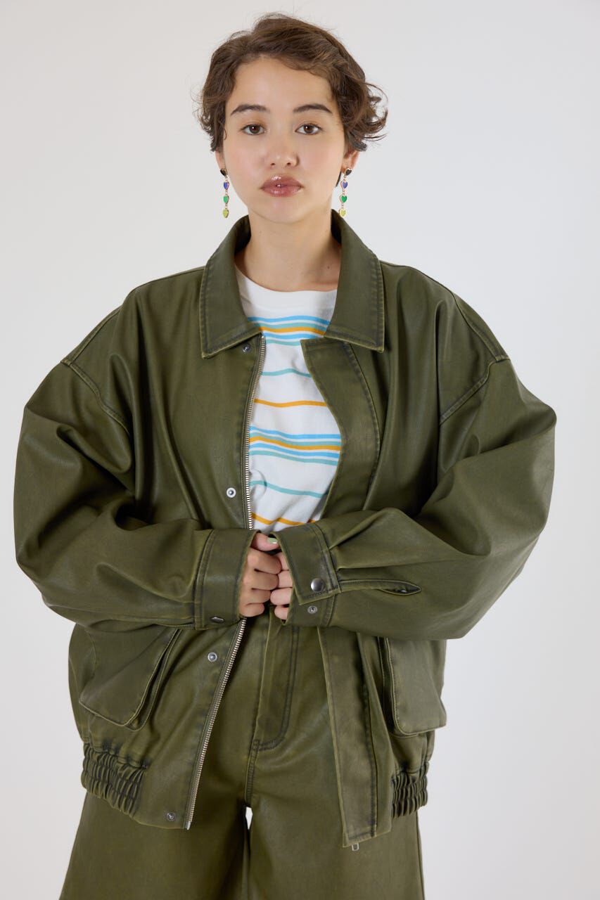 RODEO CROWNS「ヴィンテージフェイクレザーブルゾン」|その他|